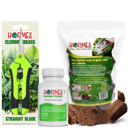 Miniatura 12 de Hormex Cubos de enraizamiento – Tapones de turba y coco para clonar plantas de esquejes y semillas – Iniciador de plantas orgánicas para un fuerte