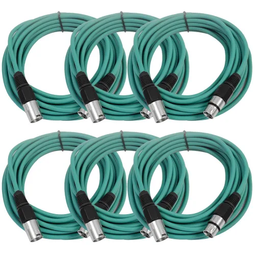 Miniatura 36 de Seismic Audio SAXLX-2Brown-Paquete de 6 cables de conexión XLR de 2 pies marrones - Cables de micrófono - Cables XLR macho a hembra - 2 pies