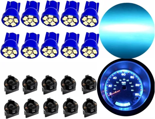 Miniatura 7 de Bombilla LED T10 194 168, 2825 T10 W5W 6SMD, luz verde automotriz, para panel de instrumentos, panel de instrumentos, cúpula para tablero