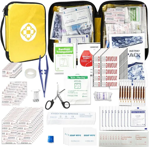 Miniatura 12 de Kit de Primeros Auxilios Pequeño-Compacto-Suministros de Recambio-Elementos Básicos de Emergencia - 300 PIEZAS Elementos Esenciales para el Hogar