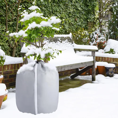 Miniatura 5 de Tlswshsy Paquete de 2 Protección de Invierno para Macetas de Plantas - 27.6" x 25.6" Bolsa de Protección para Macetas - Cubierta Antiheladas