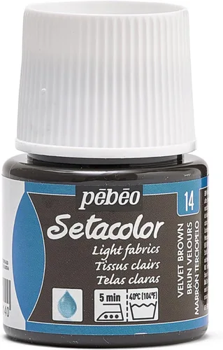 Miniatura 63 de Pebeo Setacolor - Pintura para tela (opaca, 45 ml), color dorado perla