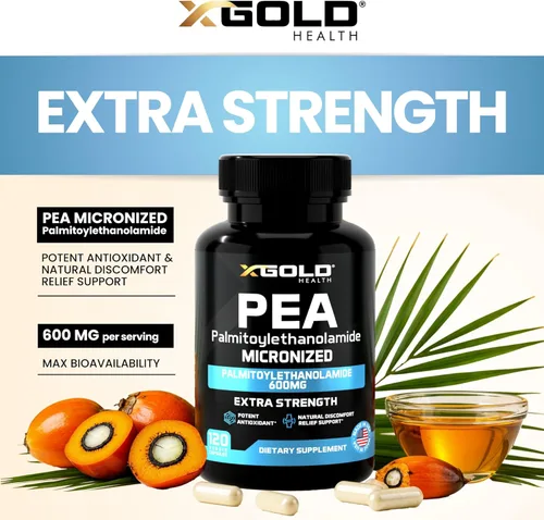 Miniatura 3 de Suplemento de Palmitoiletanolamida PEA 600 mg PEA Micronizada 99% Altamente Purificada y Biodisponible Fabricado en Estados Unidos Suplemento