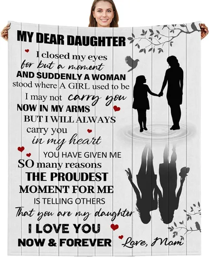 Miniatura 9 de Regalos para hija de papá, manta de papá a hija de papá, regalos de cumpleaños para hijas, regalo de boda para el día de la madre, graduación