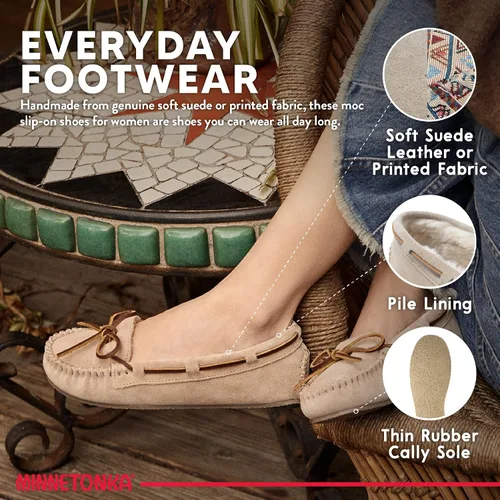 Miniatura 4 de Minnetonka - Pantuflas Cally de pelo sintético para mujer
