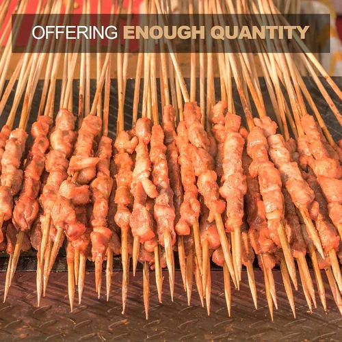 Miniatura 6 de Suclain 500 palitos para asar malvaviscos de 17.5 pulgadas de largo y 0.197 in de grosor, pinchos de bambú, brochetas de bambú, barbacoa, asar