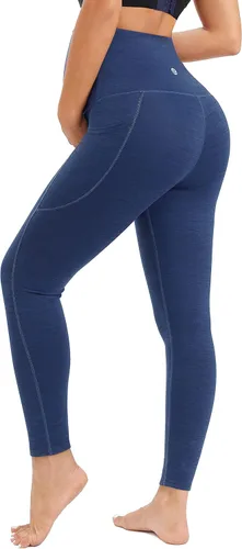 Miniatura 3 de Ewedoos Leggings de maternidad sobre el vientre con bolsillos, cintura alta, leggings de embarazo para mujer, pantalones de yoga de maternidad