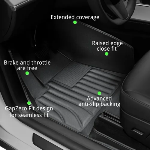 Miniatura 5 de SUPER LINER 6 alfombrillas suaves y accesorios para Tesla Model 3 Highland (2024,2025,2026) - Protección para todo tipo de clima, revestimiento