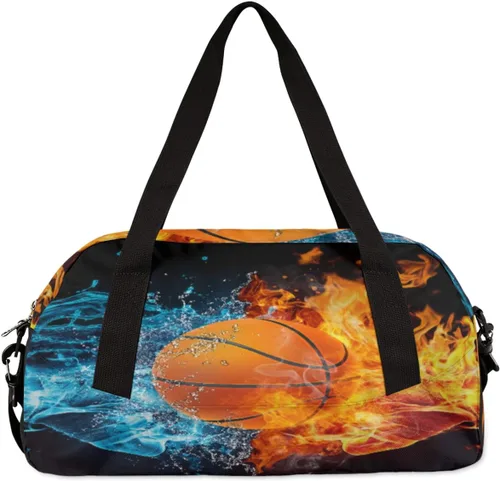 Miniatura 5 de Bolsa de lona para niños, bolsa de gimnasio deportiva para niños, niñas y adolescentes, bolsa de mano para el fin de semana, bolsa de viaje