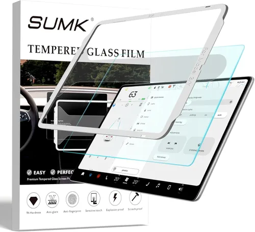 Miniatura 11 de Protector de pantalla trasera de 8 pulgadas para Tesla Model Y Juniper/Model 3 Highland, [HD y sin bordes y 9H] Protector de pantalla de vidrio