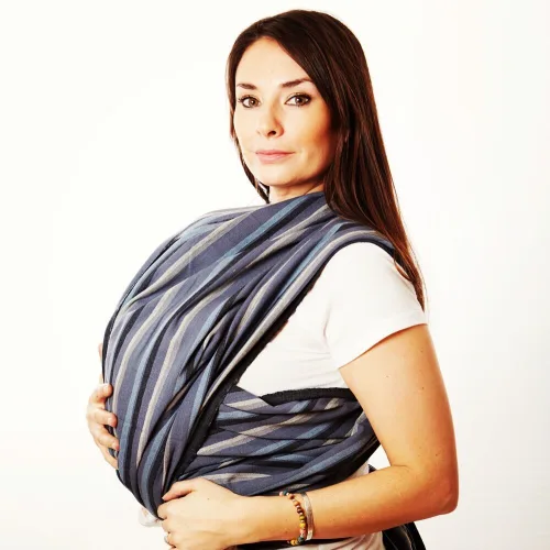 Miniatura 8 de Hip Baby Wrap Portabebés tejido para bebés y niños pequeños, perfecto para baby shower, eslinga, uso y cubierta de lactancia (medianoche)