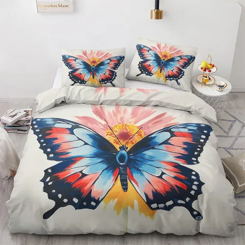 Miniatura 43 de Funda de edredón de ancla, tamaño individual, juego de cama náutico, 2 piezas, funda de edredón con patrón de microfibra suave con lazos