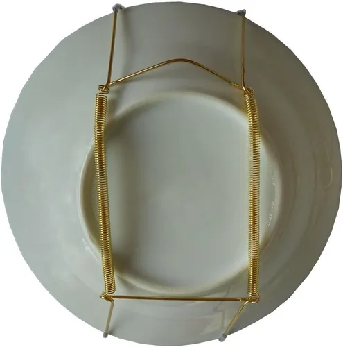 Miniatura 2 de Lot5 - Soporte de pared pequeño invisible de 6 pulgadas con cubierta protectora de goma para bandeja decorativa de 5 a 7 pulgadas