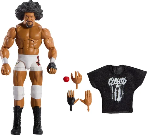 Mattel WWE Elite - Figura de acción y accesorios, serie #113 de 6 pulgadas, coleccionable de 6 pulgadas, John Carlito coleccionable con 25 puntos de