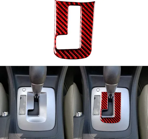 Miniatura 12 de Panel de cambio de marchas de fibra de carbono real para consola central, marco externo, accesorios para el interior del automóvil, adhesivo