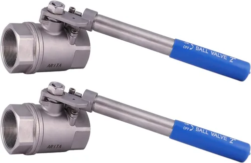 Miniatura 11 de ARITA Válvula de bola con mango "Deadman" de 1-1/2", acero inoxidable 304 Puerto completo 1500PSI para agua, petróleo y gas, NPT hembra