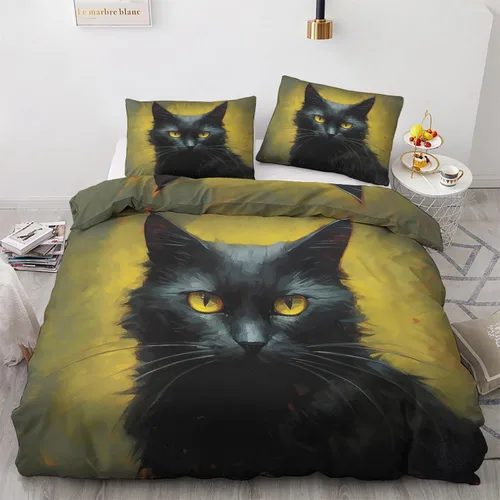 Miniatura 13 de Funda de edredón abstracta tamaño individual Juego de ropa de cama de arte colorido 2 piezas Funda de edredón con patrón de microfibra suave