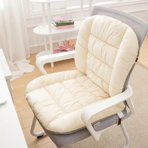 Miniatura 15 de Cojín para silla de escritorio, cojín para silla de oficina, cojín de asiento con soporte de espalda, almohadilla integrada con banda fija