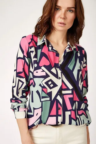 Miniatura 4 de Blusas para mujer, camisas informales de manga larga con botones, tallas XS a 3XL