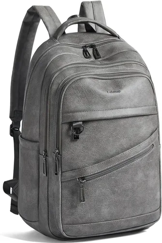 Miniatura 12 de LATMAP Mochila de 43L para mujeres y hombres - Mochila de cuero vegano, bolsa de viaje, maleta de mano, mochila universitaria, para trabajo