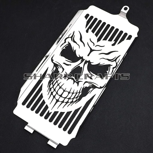 Miniatura 4 de Protección de Parrilla de Radiador de Cráneo para Honda Shadow ACE VT400 VT750 1997-2003 Spirit 750 VT750DC 2001-2007 Cromado