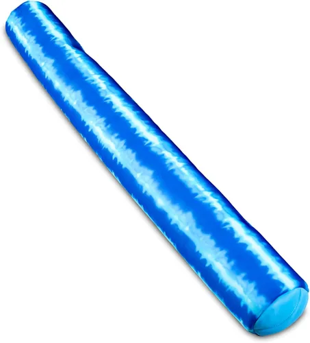 Miniatura 60 de Big Joe Flotador de piscina de fideos que no necesita inflado, malla de doble cara aguamarina/verde, Jumbo 4 pies Agua/Verde