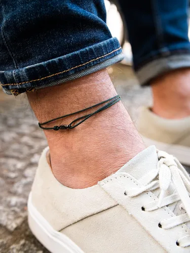 Miniatura 38 de Made by Nami Surfer Anklet with Snap Hook Clasp Waterproof & Adjustable Thin String Ankle Bracelets for Women and Men Handmade Jewelry for Beach and