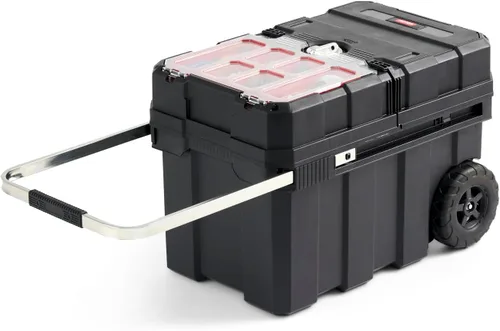 Miniatura 17 de Keter Stack-n-Roll Organizador Modular de Herramientas para Almacenamiento en Garaje y Bricolaje, Sistema de Caja de Herramientas Rodante de Resina