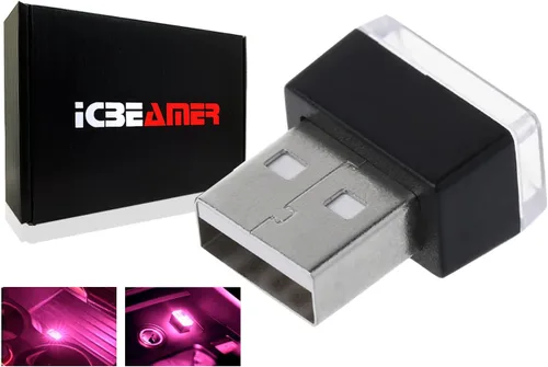 Miniatura 32 de ICBEAMER Smart USB 1-Paquete (Azul) Luz de Noche LED Automática Plug-in Miniatura para Coche, Van, Pickup, Camión, Interior, Maletero, Iluminación