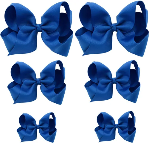 HLIN 6 pinzas para el pelo para niñas pequeñas - Muñecas americanas a juego (6 pulgadas 2, 4.5 pulgadas 2, 3 pulgadas 2)