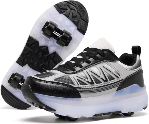 Miniatura 6 de Zapatos de patinaje para mujeres y niñas, tenis con ruedas desmontables, zapatos deportivos adecuados para Halloween, Navidad, regalos de fiesta