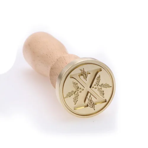 Miniatura 10 de Sellos de cera del alfabeto, sellos grabados, sellos de cera, cabezas de sello de latón, asas de madera desmontables, sobres adecuados, invitaciones