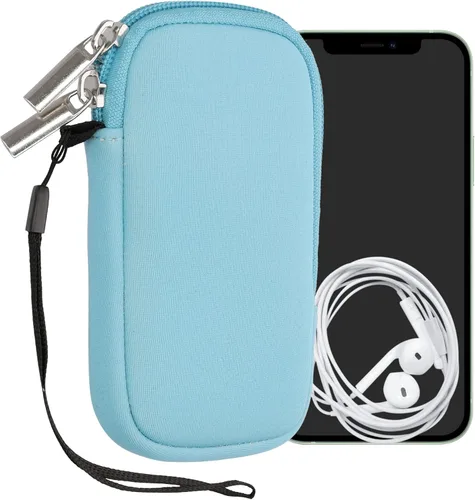 Miniatura 16 de kwmobile Funda universal para teléfono tamaño XS - 3,5/4 pulgadas - Funda de neopreno para teléfono inteligente con cremallera - Funda impermeable