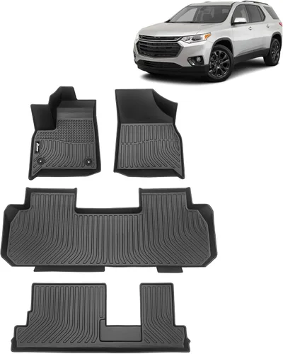 Miniatura 32 de FREEMOTOR802 Compatible con alfombrillas de piso BMW Serie 3 Sedan G20 RWD 2019-2024, forro de alfombras moldeadas 3D negras de primera fila