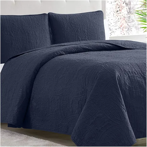 Miniatura 10 de Mellanni - Juego de colcha para cama individual con funda de almohada - Cubierta de ropa de cama con tecnología de acolchado ultrasónico - Juego
