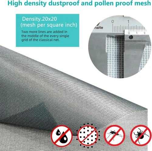 Miniatura 8 de Rollo de malla de pantalla de ventana a prueba de polvo y polen de alta densidad utilizado para reemplazar pantallas de ventanas y puertas