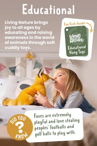 Miniatura 4 de Living Nature Peluche de oso marrón Animal esponjoso Regalo de juguete suave para niños 6 pulgadas