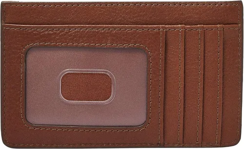 Miniatura 3 de Fossil Cartera Logan de piel para tarjetas para mujer cartera con llavero