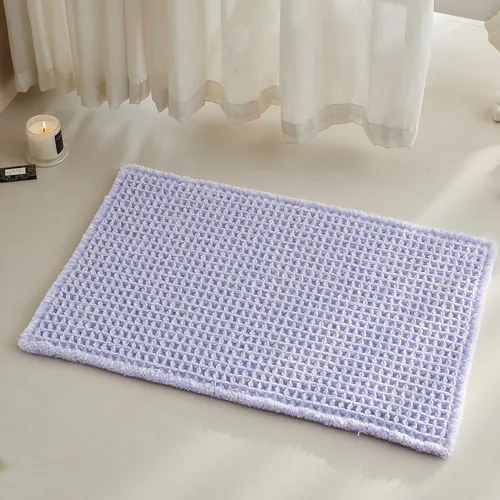 Miniatura 148 de TYUU Tapete de baño estilo gofre, tapete de baño bohemio, antideslizante, lavable, súper absorbente, de secado rápido, bonito tapete de baño