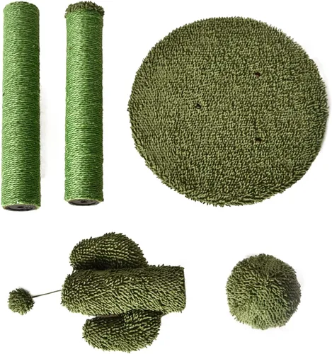 Miniatura 4 de Amazon Basics Rascador para gatos - Postes triples de cactus para interior, poste para rascar para gatos y gatitos con bola colgante, grande