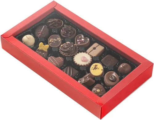 Miniatura 12 de Restaurantware Sweet Vision Cajas cuadradas de dulces de 9.1 x 9.1 x 1.6 pulgadas, 100 cajas de regalo desechables para panadería, 16 compartimentos