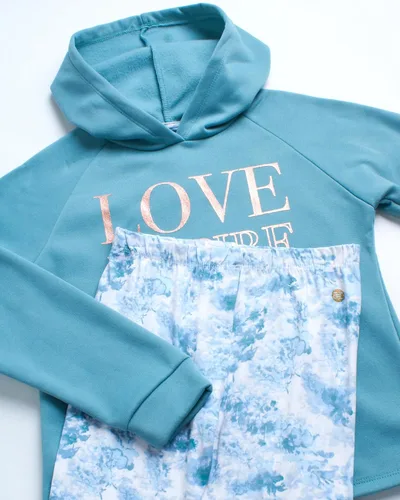 Miniatura 2 de RBX Conjunto deportivo deportivo para niña, 2 piezas, sudadera con capucha y leggings de yoga, conjunto de ropa para niñas, 7-16