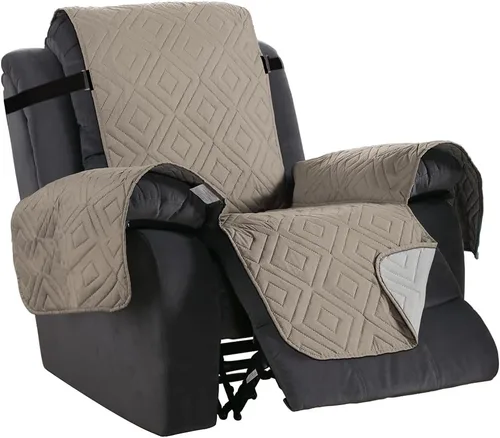 Miniatura 48 de H.VERSAILTEX Funda reversible para silla, protector de muebles antideslizante, resistente al agua, con correas elásticas de 2 pulgadas