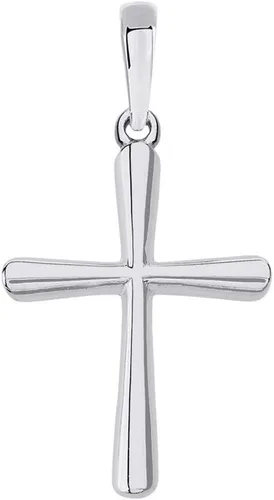 Miniatura 2 de Colgante de oro blanco de 14 quilates con forma de cruz pequeña