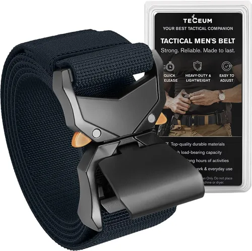 Miniatura 12 de TECEUM Tactical Belt – Heavy-Duty & Quick Release – Military, Work, Rigger, Duty & Utility Belt for Men