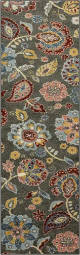 Miniatura 13 de Maples Rugs Gardena - Alfombras de área floral, fabricadas en Estados Unidos, lavable, antideslizante, alfombra de interior para entrada, vestíbulo