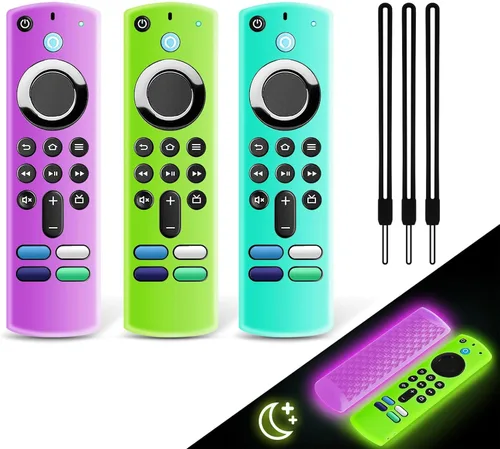 Miniatura 13 de Paquete de 3 fundas de silicona para control remoto Fire TV Stick 4K/Alexa Voice Remote 3ª generación, funda protectora de silicona antideslizante