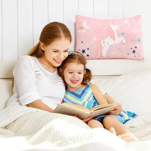 Miniatura 7 de UOMNY Fundas de almohada para niños pequeños para almohadas de 13X18 12x16 14x19 Funda de almohada de unicornio para niñas Paquete de 2 Fundas