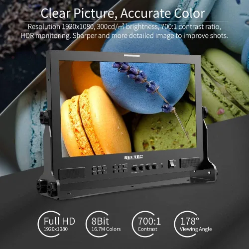 Miniatura 3 de ATEM173S Monitor de producción de multicámara de 17.3 pulgadas con forma de onda 3D LUT HDR HDMI 4X SDI entrada salida Full HD 1920x1080 GPI Control