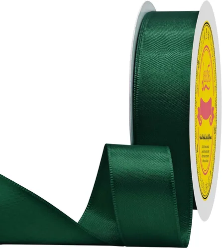 Miniatura 179 de Cinta de satén blanca antigua de doble cara de 1-1/2 pulgadas x 50 yardas, cinta de poliéster para envolver regalos, día de San Valentín, bodas
